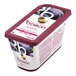 A rectangular container of Les Vergers Boiron Dark Red Plum 100% fruit puree.