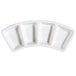 A CAC bone white porcelain plate with four compartments.