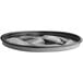 A close-up of a black and white cloth filter.