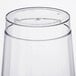 A close-up of a WNA Comet Classicware clear plastic tumbler.