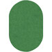 A Joy Carpets grass green oval area rug.