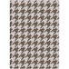 A white and brown hounds patterned Joy Carpets area rug.