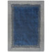 A Joy Carpets rectangle area rug with a blue and gray square design.