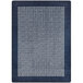 A close up of a navy blue and white Joy Carpets Kid Essentials area rug.