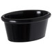 A black Carlisle oval ramekin.