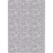 A white rectangular area rug with gray patterns and black lines.