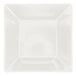 A white square melamine bowl with a white border.