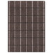A close-up of a brown and white plaid Joy Carpets rectangular area rug.
