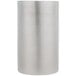 A silver cylinder with a lid on a white background.