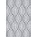 A close up of a Joy Carpets Seventh Heaven Mist area rug with a grey and white pattern.