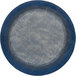A round blue and grey Joy Carpets area rug.