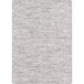A gray rectangle area rug with a white stripe.