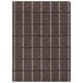 A close-up of a brown and white plaid Joy Carpets area rug.