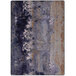 A close-up of a Joy Carpets First Take Amethyst area rug with blue and grey designs.