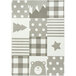 A Joy Carpets Claremont Kids Patchwork Boy area rug with bear and star patterns.