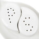 A CAC white china salt and pepper shaker set on a plate.