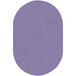 A purple oval shaped Joy Carpets Kid Essentials Just Kidding area rug.