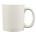 Tuxton BEM-1202 DuraTux 12 oz. Ivory (American White) China C-Handle Mug - 24/Case