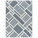 A close-up of a grey and white diamond pattern on a Joy Carpets Impressions Midas rectangular area rug.