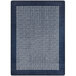 A close up of a navy blue and white Joy Carpets Kid Essentials Like Home area rug.