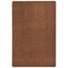 A brown rectangular rug with a white border.