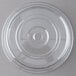 A clear plastic Carlisle plate cover with a circular rim.