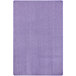 A purple rectangular rug with a white border.