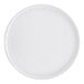 A white Cal-Mil melamine plate with a white rim.