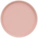 A Cal-Mil Hudson blush melamine plate with a white rim.