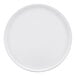 A white Cal-Mil melamine plate with a low rim.