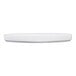 A white circular Cal-Mil Hudson melamine plate on a white surface.