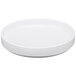A white Cal-Mil melamine plate with a low rim.