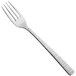 A Sola stainless steel table fork with a curved handle and a silver finish.