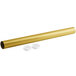 A Lavex gold mailing tube with two white caps.