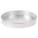 An American Metalcraft aluminum round pizza pan with straight sides.