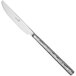 A Sola Lausanne stainless steel table knife with a textured silver handle.