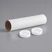 A white Lavex mailing tube with white caps on each end.