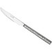 A Sola stainless steel knife with a textured silver handle.
