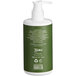 A white bottle of Noble Eco Novo Terra shampoo with a green label.