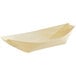 An EcoChoice wooden paper boat on a white background.