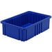 A Quantum blue plastic dividable container.