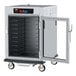 A Metro C5 heated holding and proofing cabinet with a clear door open.