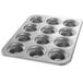 A Chicago Metallic jumbo muffin pan with 12 cupcake holes.