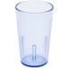 A slate blue Cambro plastic tumbler.