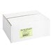 A white box of 100 Trinity Plastics eco-friendly trash can liners with a green label.