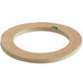 A brown gasket with green adhesive.