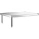 A stainless steel Regency undershelf for a dish table.