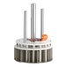 An Estella 18 part dividing head assembly with metal rods on a white circular base.