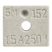 A white rectangular Carnival King terminal block with numbers and a hole in the middle.