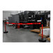 A Banner Stakes red retractable barrier tape with black text reading "Danger-Keep Out" on the floor.